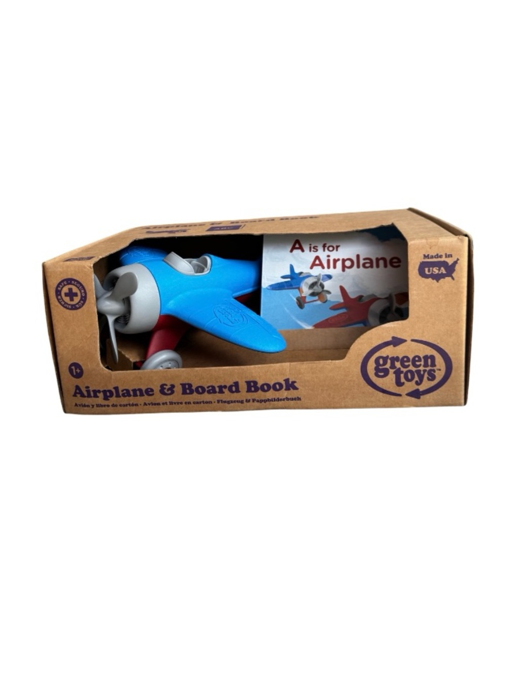 Green Toys Airplane and Board Book NIB